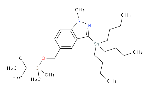 5-(((tert-butyldimethylsilyl)oxy)methyl)-1-methyl-3-(tributylstannyl)-1H-indazole