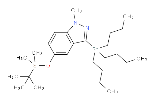 5-((tert-butyldimethylsilyl)oxy)-1-methyl-3-(tributylstannyl)-1H-indazole
