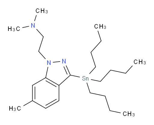 N,N-dimethyl-2-(6-methyl-3-(tributylstannyl)-1H-indazol-1-yl)ethanamine