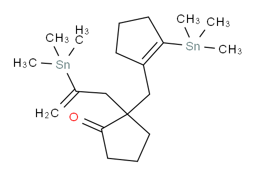2-(2-(trimethylstannyl)allyl)-2-((2-(trimethylstannyl)cyclopent-1-en-1-yl)methyl)cyclopentanone
