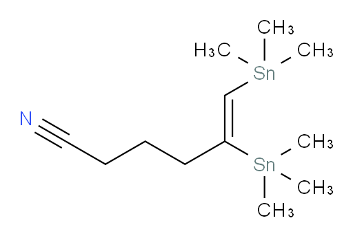 (Z)-5,6-bis(trimethylstannyl)hex-5-enenitrile
