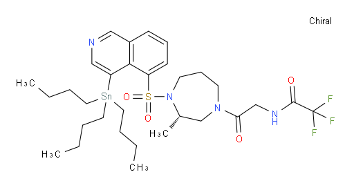 (S)-2,2,2-trifluoro-N-(2-(3-methyl-4-((4-(tributylstannyl)isoquinolin-5-yl)sulfonyl)-1,4-diazepan-1-yl)-2-oxoethyl)acetamide