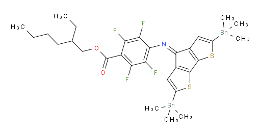 2-ethylhexyl 4-((2,6-bis(trimethylstannyl)-4H-cyclopenta[1,2-b:5,4-b']dithiophen-4-ylidene)amino)-2,3,5,6-tetrafluorobenzoate