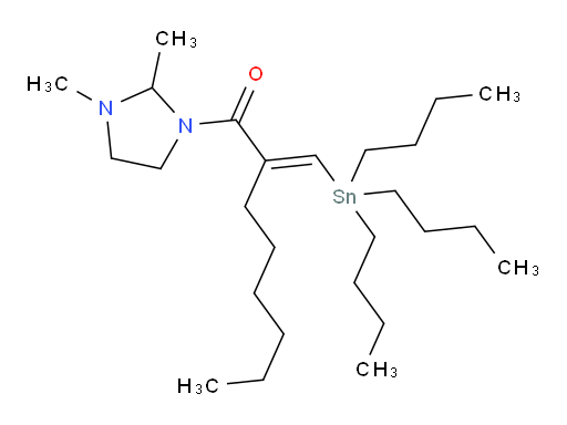(E)-1-(2,3-dimethylimidazolidin-1-yl)-2-((tributylstannyl)methylene)octan-1-one