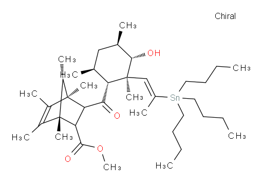 (1R,4S,7R)-methyl 3-((1R,2R,3S,4R,6S)-3-hydroxy-2,4,6-trimethyl-2-((E)-2-(tributylstannyl)prop-1-en-1-yl)cyclohexanecarbonyl)-1,4,5,6,7-pentamethylbicyclo[2.2.1]hept-5-ene-2-carboxylate