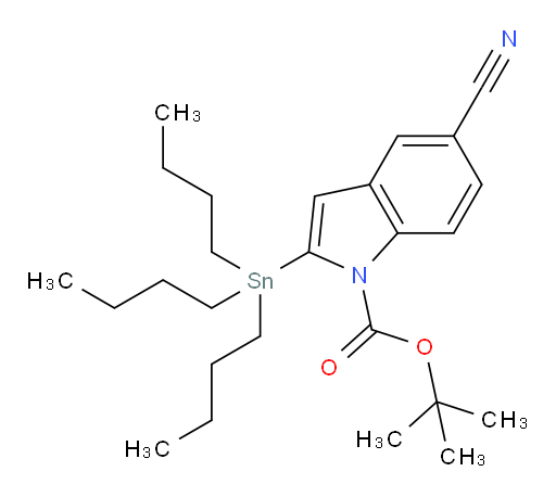 tert-butyl 5-cyano-2-(tributylstannyl)-1H-indole-1-carboxylate