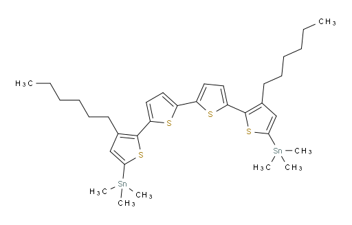 (3,3'''-dihexyl-[2,2':5',2'':5'',2'''-quaterthiophene]-5,5'''-diyl)bis(trimethylstannane)