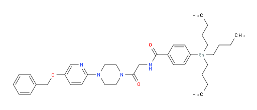 N-(2-(4-(5-(benzyloxy)pyridin-2-yl)piperazin-1-yl)-2-oxoethyl)-4-(tributylstannyl)benzamide