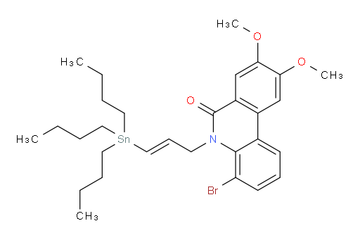 (E)-4-溴-8,9-二甲氧基-5-(3-(三丁基锡基)烯丙基)菲啶-6(5H)-酮