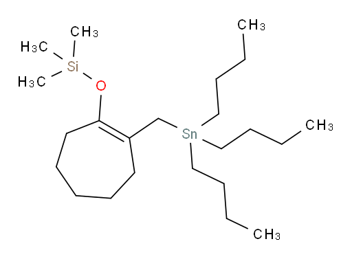trimethyl((2-((tributylstannyl)methyl)cyclohept-1-en-1-yl)oxy)silane