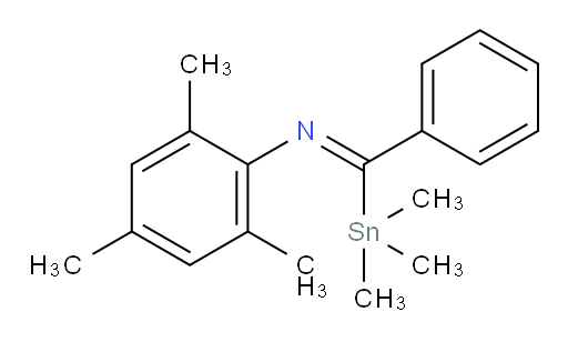 (Z)-2,4,6-trimethyl-N-(phenyl(trimethylstannyl)methylene)aniline