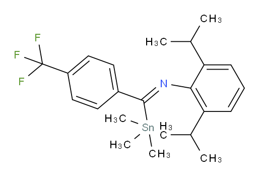 (Z)-2,6-diisopropyl-N-((4-(trifluoromethyl)phenyl)(trimethylstannyl)methylene)aniline