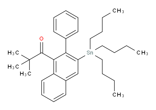 2,2-dimethyl-1-(2-phenyl-3-(tributylstannyl)naphthalen-1-yl)propan-1-one