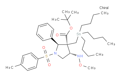 (2S,3S,4S)-tert-butyl 4-(methoxyamino)-2-phenyl-1-tosyl-3-((tributylstannyl)methyl)pyrrolidine-3-carboxylate