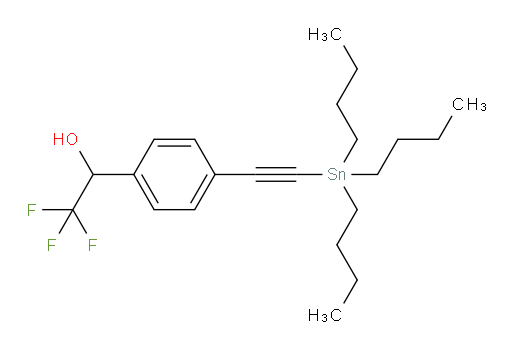 2,2,2-trifluoro-1-(4-((tributylstannyl)ethynyl)phenyl)ethanol