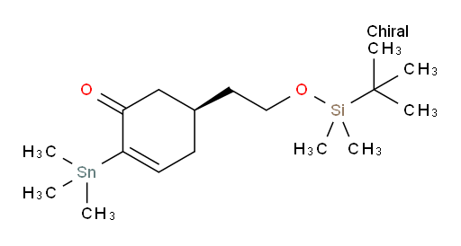 (R)-5-(2-((tert-butyldimethylsilyl)oxy)ethyl)-2-(trimethylstannyl)cyclohex-2-enone