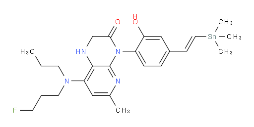 (E)-8-((3-fluoropropyl)(propyl)amino)-4-(2-hydroxy-4-(2-(trimethylstannyl)vinyl)phenyl)-6-methyl-1,2-dihydropyrido[2,3-b]pyrazin-3(4H)-one