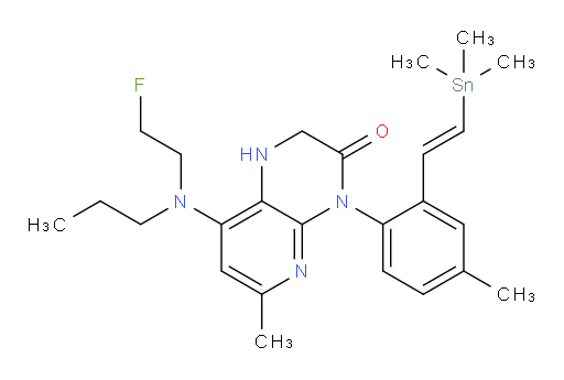 (E)-8-((2-fluoroethyl)(propyl)amino)-6-methyl-4-(4-methyl-2-(2-(trimethylstannyl)vinyl)phenyl)-1,2-dihydropyrido[2,3-b]pyrazin-3(4H)-one