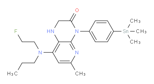 8-((2-fluoroethyl)(propyl)amino)-6-methyl-4-(4-(trimethylstannyl)phenyl)-1,2-dihydropyrido[2,3-b]pyrazin-3(4H)-one