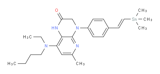 (E)-8-(butyl(ethyl)amino)-6-methyl-4-(4-(2-(trimethylstannyl)vinyl)phenyl)-3,4-dihydropyrido[2,3-b]pyrazin-2(1H)-one