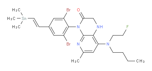 (E)-8-(丁基(2-氟乙基)氨基)-4-(2,6-二溴-4-(2-(三甲基锡基)乙烯基)苯基)-6-甲基-1,2-二氢吡啶并[2,3-b]吡嗪-3(4H)-酮