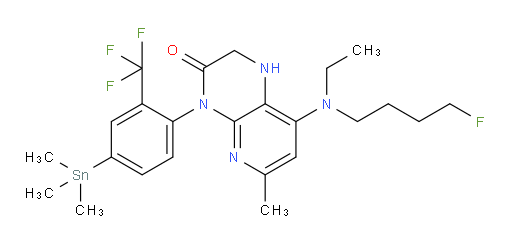 8-(乙基(4-氟丁基)氨基)-6-甲基-4-(2-(三氟甲基)-4-(三甲基锡基)苯基)-1,2-二氢吡啶并[2,3-b]吡嗪-3(4H)-酮