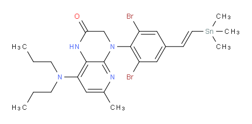 (E)-4-(2,6-dibromo-4-(2-(trimethylstannyl)vinyl)phenyl)-8-(dipropylamino)-6-methyl-3,4-dihydropyrido[2,3-b]pyrazin-2(1H)-one
