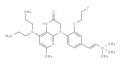 (E)-8-(dipropylamino)-4-(2-(2-fluoroethoxy)-4-(2-(trimethylstannyl)vinyl)phenyl)-6-methyl-3,4-dihydropyrido[2,3-b]pyrazin-2(1H)-one
