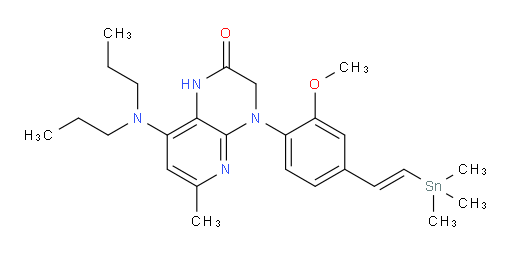 (E)-8-(dipropylamino)-4-(2-methoxy-4-(2-(trimethylstannyl)vinyl)phenyl)-6-methyl-3,4-dihydropyrido[2,3-b]pyrazin-2(1H)-one