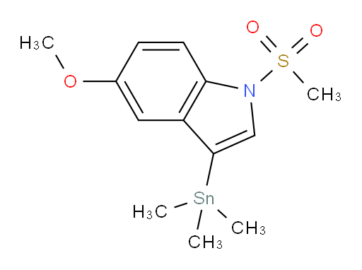 5-methoxy-1-(methylsulfonyl)-3-(trimethylstannyl)-1H-indole
