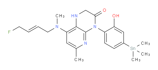(E)-8-((4-fluorobut-2-en-1-yl)(methyl)amino)-4-(2-hydroxy-4-(trimethylstannyl)phenyl)-6-methyl-1,2-dihydropyrido[2,3-b]pyrazin-3(4H)-one