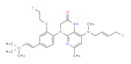 8-(((E)-4-氟丁-2-烯-1-基)(甲基)氨基)-4-(2-(2-氟乙氧基)-4-((E)-2-(三甲基锡基)乙烯基)苯基)-6-甲基-3,4-二氢吡啶并[2,3-b]吡嗪-2(1H)-酮