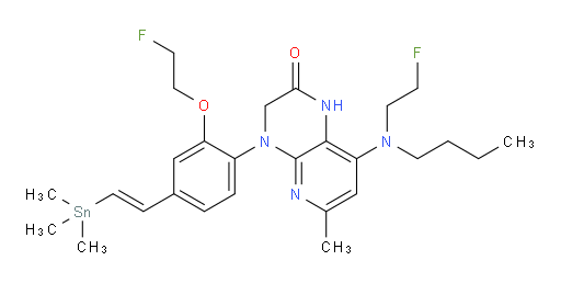 (E)-8-(丁基(2-氟乙基)氨基)-4-(2-(2-氟乙氧基)-4-(2-(三甲基锡基)乙烯基)苯基)-6-甲基-3,4-二氢吡啶并[2,3-b]吡嗪-2(1H)-酮