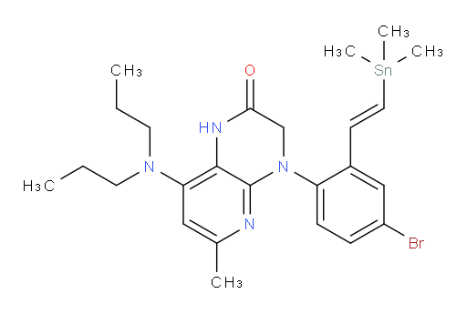 (E)-4-(4-bromo-2-(2-(trimethylstannyl)vinyl)phenyl)-8-(dipropylamino)-6-methyl-3,4-dihydropyrido[2,3-b]pyrazin-2(1H)-one
