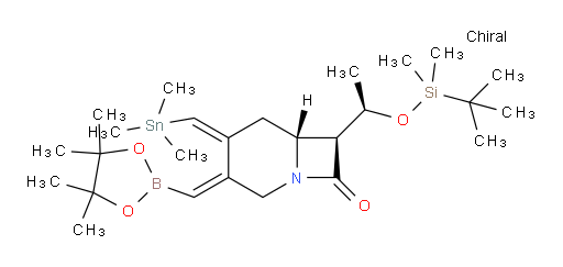 (3E,4Z,6R,7S)-7-((R)-1-((叔丁基二甲基sil氧基))乙基)-3-((4,4,5,5-四甲基-1,3,2-二氧杂环己硼烷-2-基)亚甲基)-4-((三甲基锡基)亚甲基)-1-氮杂双环[4.2.0]辛-8-酮