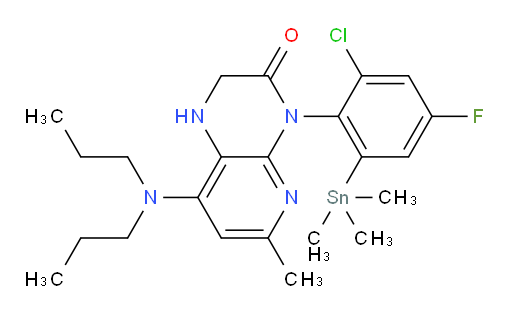 4-(2-chloro-4-fluoro-6-(trimethylstannyl)phenyl)-8-(dipropylamino)-6-methyl-1,2-dihydropyrido[2,3-b]pyrazin-3(4H)-one