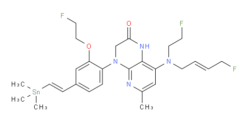 8-(((E)-4-氟丁-2-烯-1-基)(2-氟乙基)氨基)-4-(2-(2-氟乙氧基)-4-((E)-2-(三甲基锡基)乙烯基)苯基)-6-甲基-3,4-二氢吡啶并[2,3-b]吡嗪-2(1H)-酮