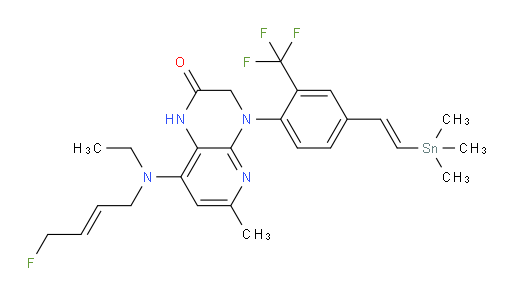 8-(乙基((E)-4-氟丁-2-烯-1-基)氨基)-6-甲基-4-(2-(三氟甲基)-4-((E)-2-(三甲基锡基)乙烯基)苯基)-3,4-二氢吡啶并[2,3-b]吡嗪-2(1H)-酮