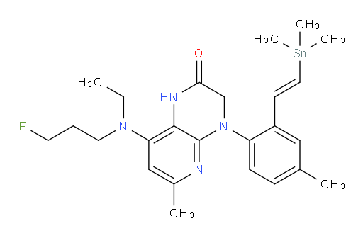 (E)-8-(ethyl(3-fluoropropyl)amino)-6-methyl-4-(4-methyl-2-(2-(trimethylstannyl)vinyl)phenyl)-3,4-dihydropyrido[2,3-b]pyrazin-2(1H)-one