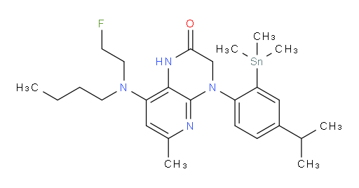 8-(butyl(2-fluoroethyl)amino)-4-(4-isopropyl-2-(trimethylstannyl)phenyl)-6-methyl-3,4-dihydropyrido[2,3-b]pyrazin-2(1H)-one