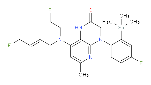 (E)-4-(4-fluoro-2-(trimethylstannyl)phenyl)-8-((4-fluorobut-2-en-1-yl)(2-fluoroethyl)amino)-6-methyl-3,4-dihydropyrido[2,3-b]pyrazin-2(1H)-one
