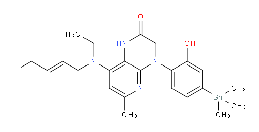 (E)-8-(ethyl(4-fluorobut-2-en-1-yl)amino)-4-(2-hydroxy-4-(trimethylstannyl)phenyl)-6-methyl-3,4-dihydropyrido[2,3-b]pyrazin-2(1H)-one