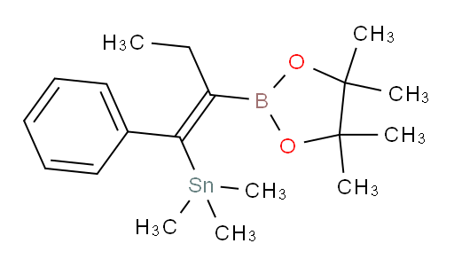 (E)-trimethyl(1-phenyl-2-(4,4,5,5-tetramethyl-1,3,2-dioxaborolan-2-yl)but-1-en-1-yl)stannane