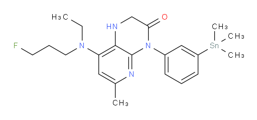 8-(ethyl(3-fluoropropyl)amino)-6-methyl-4-(3-(trimethylstannyl)phenyl)-1,2-dihydropyrido[2,3-b]pyrazin-3(4H)-one