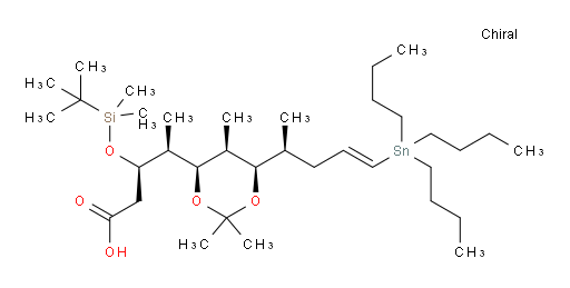 (3R,4S)-3-((tert-butyldimethylsilyl)oxy)-4-((4R,5S,6R)-2,2,5-trimethyl-6-((S,E)-5-(tributylstannyl)pent-4-en-2-yl)-1,3-dioxan-4-yl)pentanoic acid