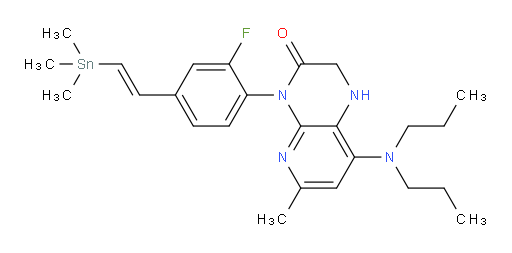 (E)-8-(二丙基氨基)-4-(2-氟-4-(2-(三甲基锡基)乙烯基)苯基)-6-甲基-1,2-二氢吡啶并[2,3-b]吡嗪-3(4H)-酮