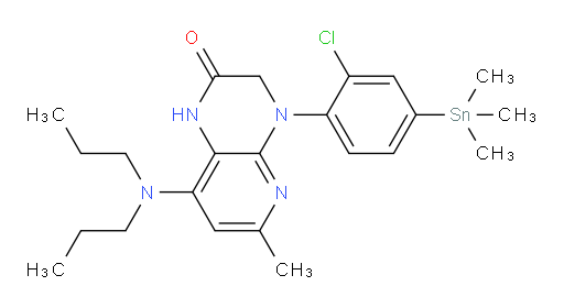 4-(2-chloro-4-(trimethylstannyl)phenyl)-8-(dipropylamino)-6-methyl-3,4-dihydropyrido[2,3-b]pyrazin-2(1H)-one