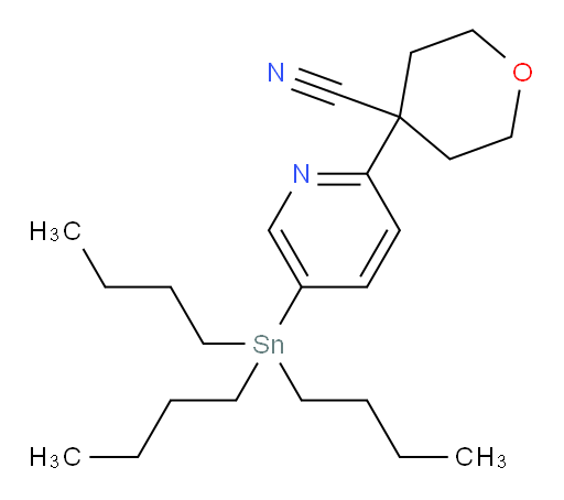 4-(5-(tributylstannyl)pyridin-2-yl)tetrahydro-2H-pyran-4-carbonitrile