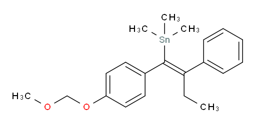 (Z)-(1-(4-(甲氧基甲氧基)苯基)-2-苯基丁-1-烯-1-基)三甲基锡烷