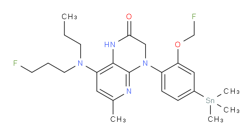 4-(2-(fluoromethoxy)-4-(trimethylstannyl)phenyl)-8-((3-fluoropropyl)(propyl)amino)-6-methyl-3,4-dihydropyrido[2,3-b]pyrazin-2(1H)-one